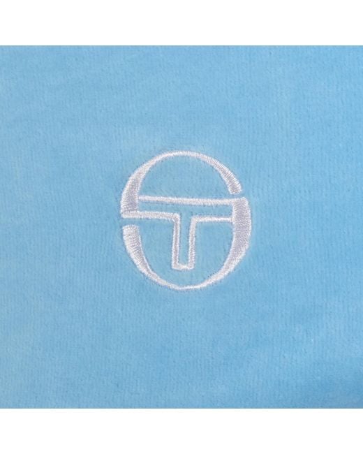Sergio Tacchini Blue Cardona Velour Polo for men