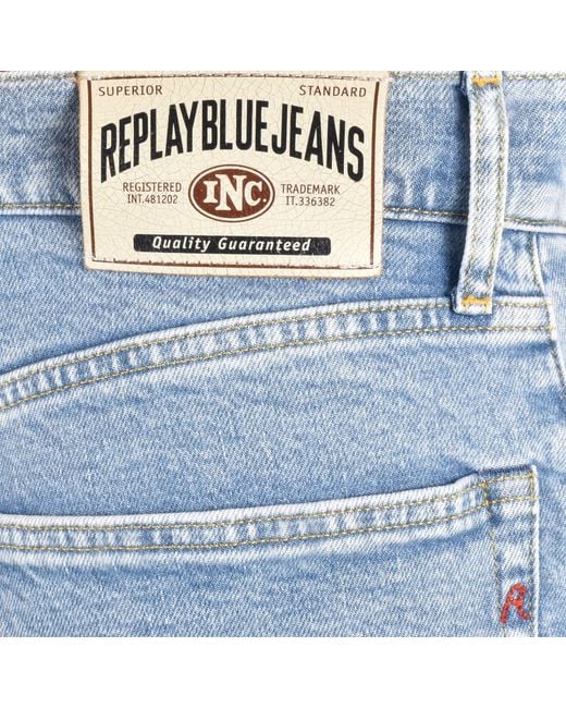Replay Blue M9Z1 Straight Jeans Light Wash for men