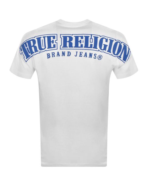 True Religion White Logo T Shirt for men