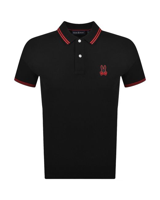 Psycho Bunny Black Sayer Pique Polo T Shirt for men
