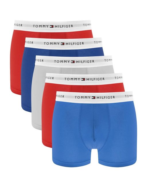 Tommy Hilfiger Blue Underwear 5 Pack Trunks for men