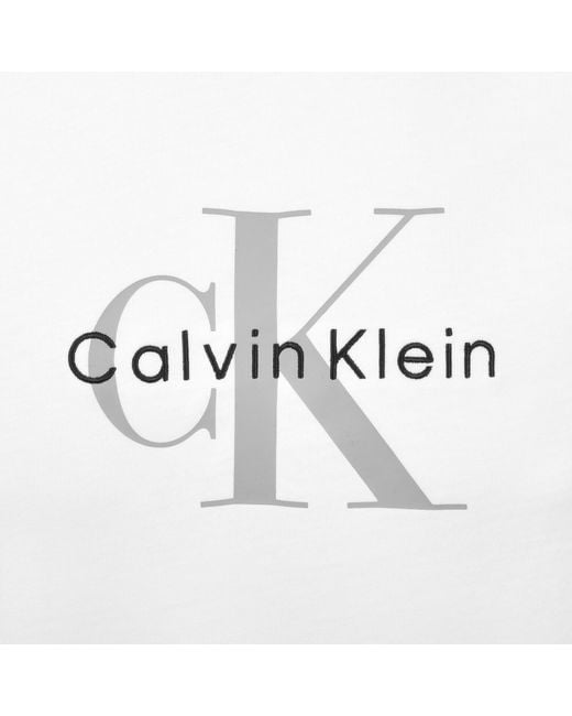 Calvin Klein White Jeans Hero Monologo T Shirt for men