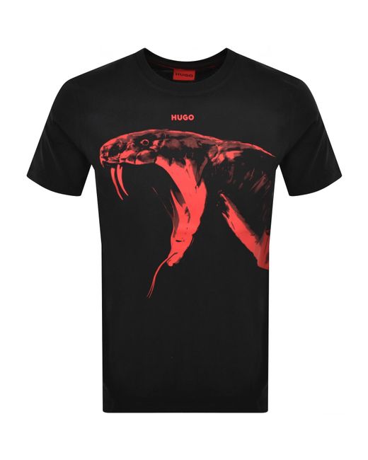 HUGO Black Dikobra T Shirt for men