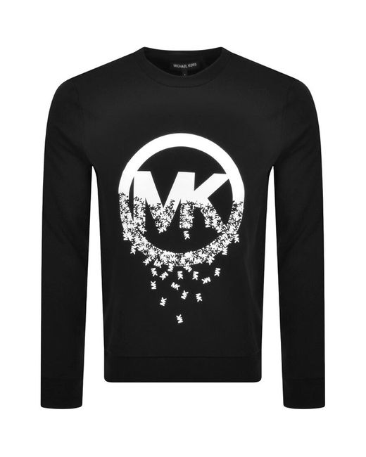 Michael Kors Black Drip Logo Sweatshirt for men