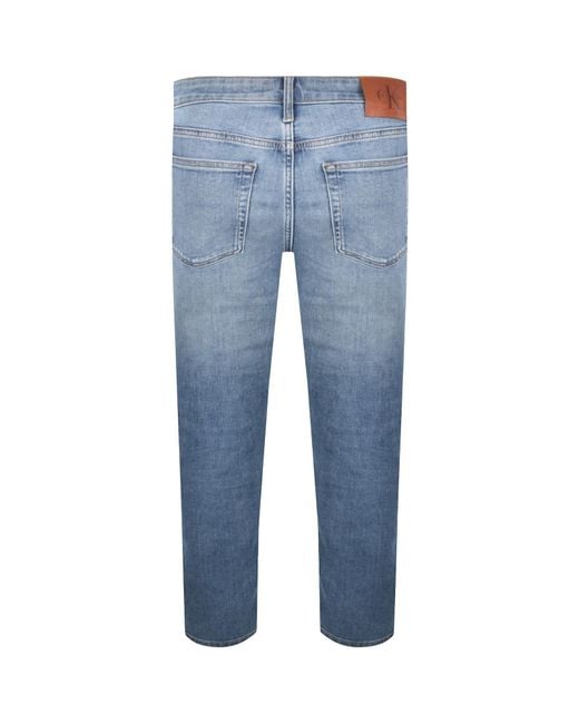 Calvin Klein Blue Slim Straight Jeans for men