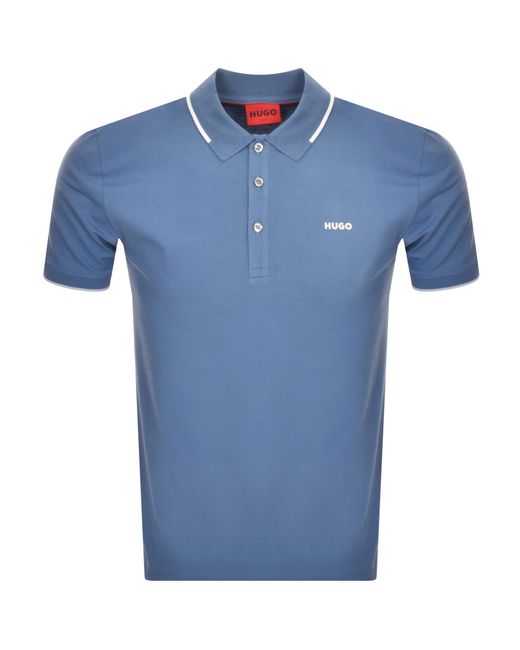 HUGO Blue Dinoso 222 Polo T Shirt for men