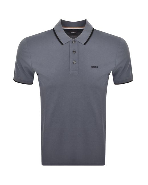 BOSS BUSINESS Blue Boss Parlay 190 Polo T Shirt for men