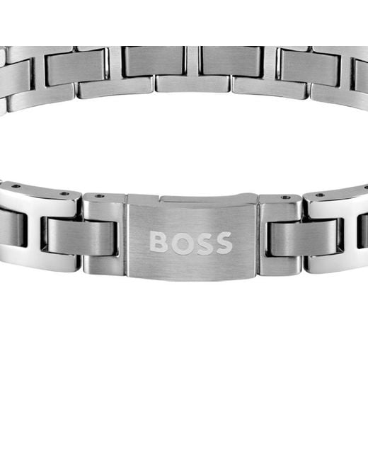 BOSS BUSINESS Metallic Boss Metal Link Essentials Bracelet for men