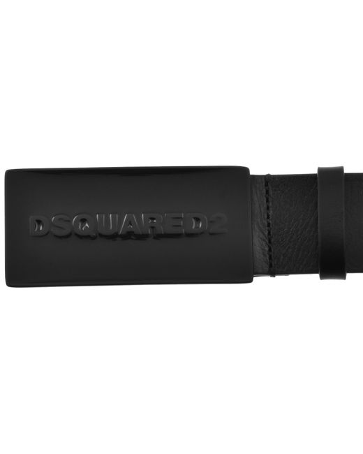DSquared² Black Plaque Belt for men