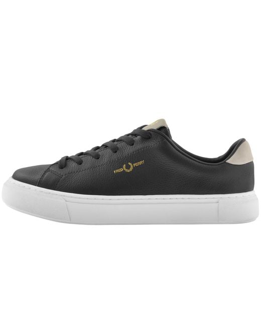 Fred Perry Black B71 Leather Nubuck Trainers for men