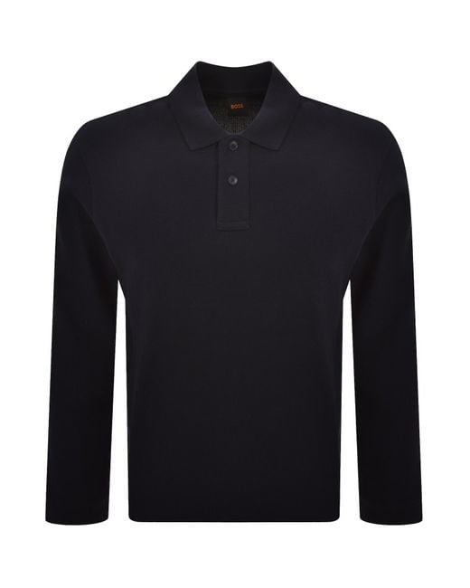 Boss Blue Boss Petempestolong Polo T Shirt Dark for men