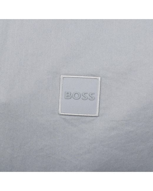 Boss Gray Boss Ricoplus Long Sleeve Shirt for men