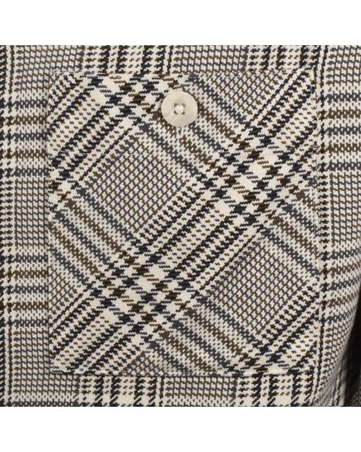 Barbour Gray Alderney Houndstooth Overshirt for men
