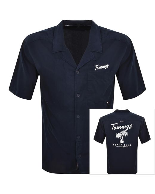 Tommy Hilfiger Blue Short Sleeve Graphic Shirt for men