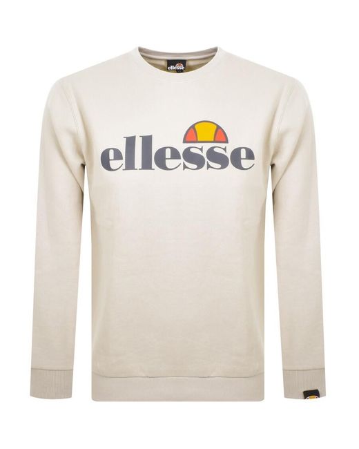 Ellesse Cotton Sl Succiso Crew Neck Sweatshirt in Beige (Natural) for Men -  Lyst