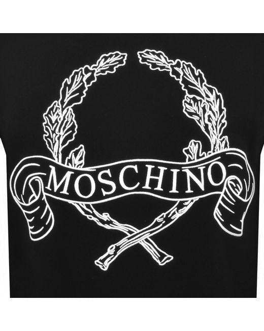 Moschino Black Laurel Crown Sweatshirt for men