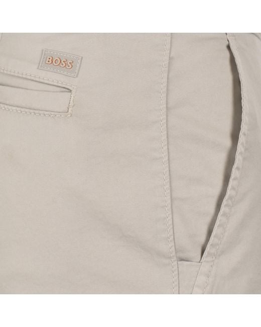 Boss Gray Boss Chino Slim Shorts Open for men