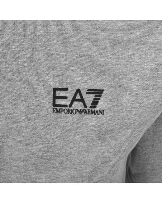 EA7 Gray Emporio Armani Logo Sweatshirt for men