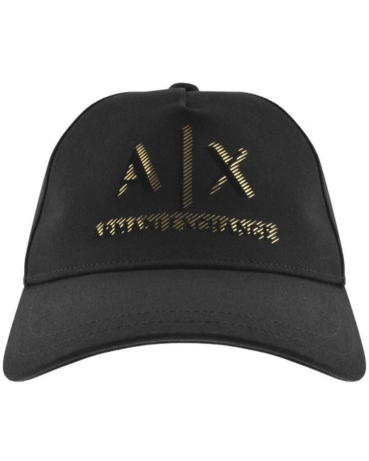 Armani Exchange Black Logo Baseball Cap for men