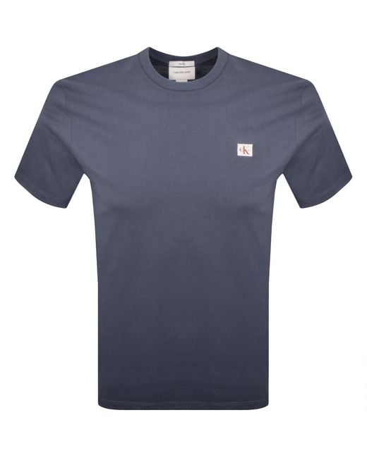 Calvin Klein Blue Jeans Badge T Shirt for men