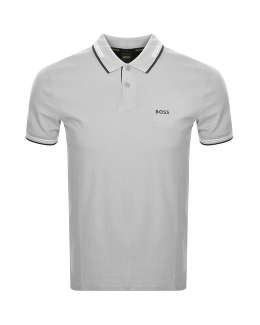 Boss Gray Boss Paul Polo T Shirt for men