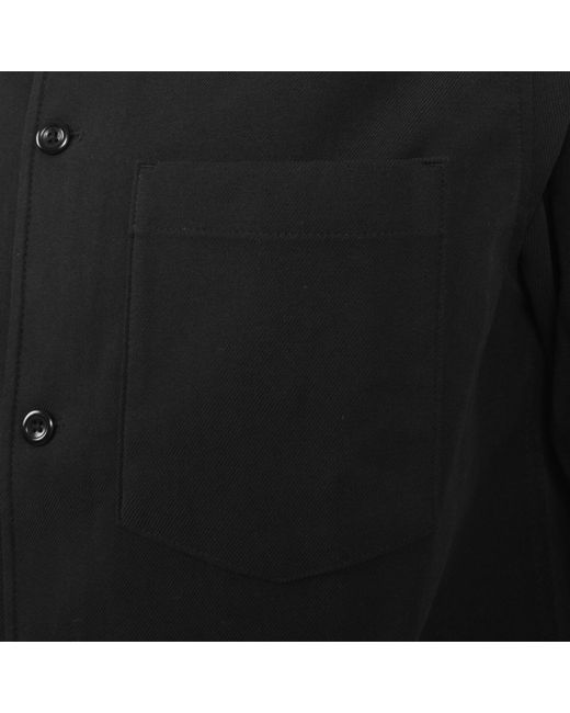 Norse Projects Black Carsten Cotton Wool Shirt for men