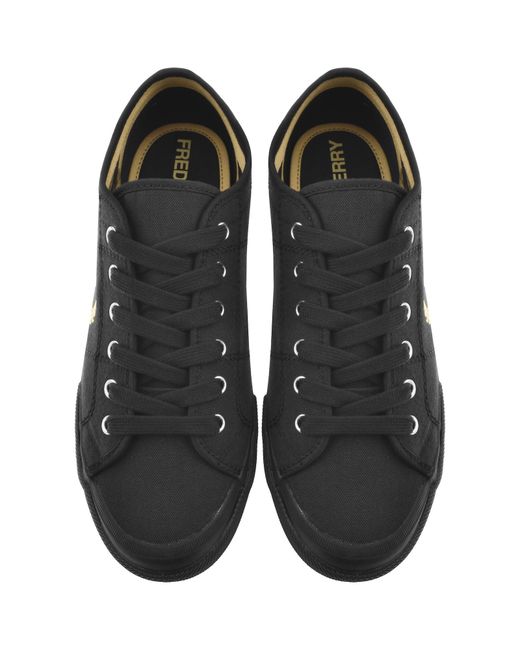 Fred Perry Black B708 Canvas Trainers for men
