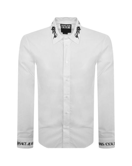 Versace White Couture Slim Long Sleeve Shirt for men