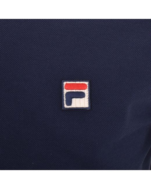 Fila Blue Tipped Rib Basic Polo T Shirt for men