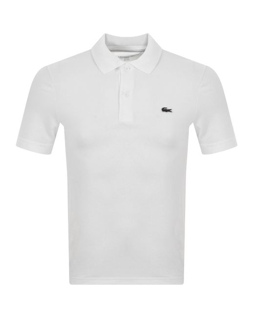 Lacoste White Short Sleeved Polo T Shirt for men