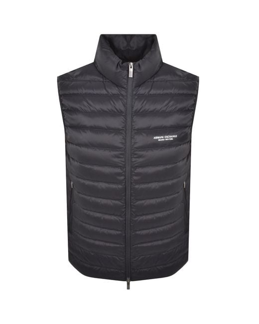 ARMANI EXCHANGE Black Down Gilet for men