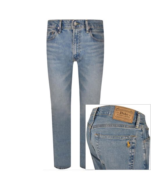 Ralph Lauren Blue Parkside Act Tapered Fit Jeans for men