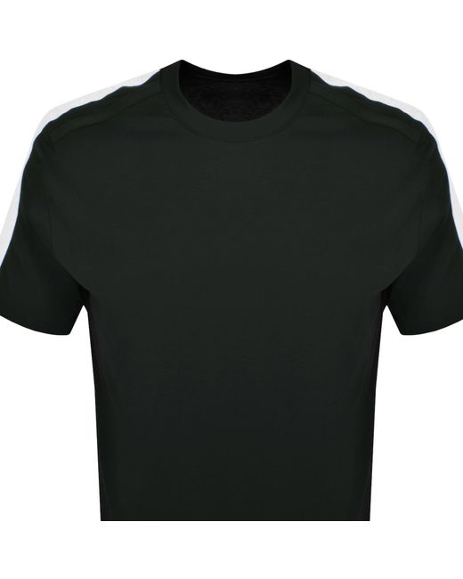 ARMANI EXCHANGE Black Tape Logo T Shirt for men