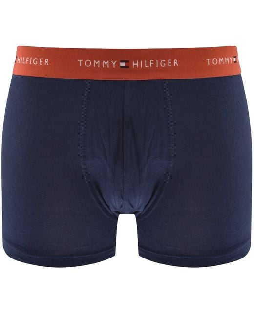 Tommy Hilfiger Blue Underwear 3 Pack Trunks for men
