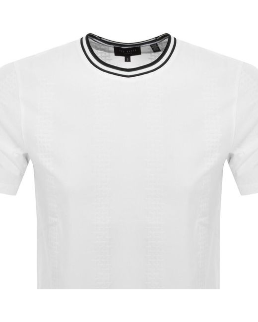 Ted Baker White Rousel Slim Fit T Shirt for men