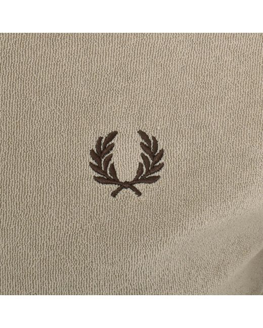Fred Perry Natural Quarter Zip Polo T Shirt for men