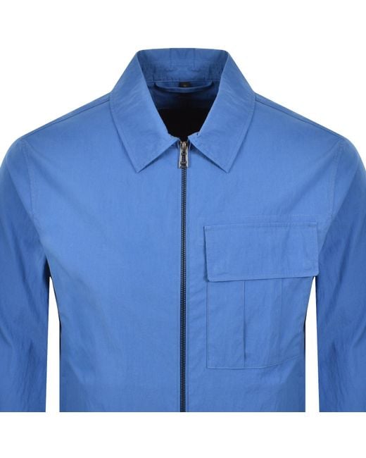 Belstaff Blue Cargo Overshirt Marine for men