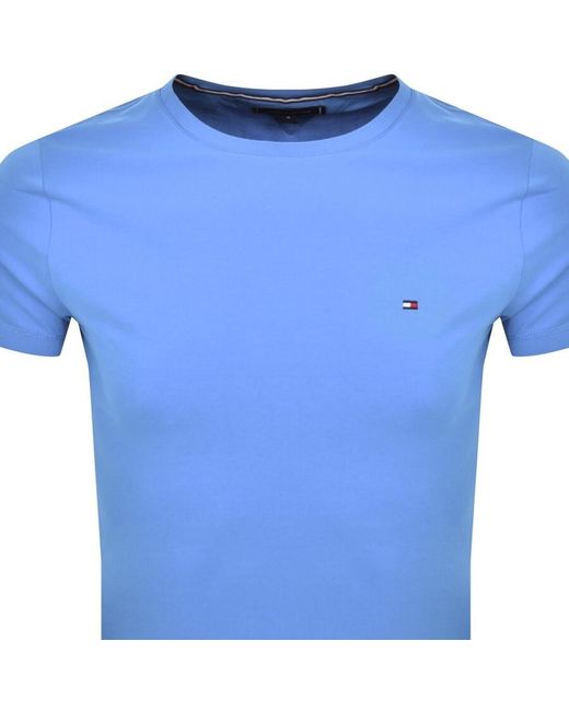 Tommy Hilfiger Blue Stretch Slim Fit T Shirt for men