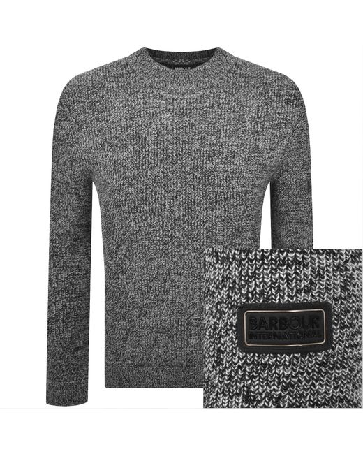 Barbour Gray Declan Knit Jumper for men