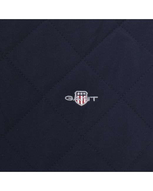 Gant Blue Quilted Windcheater Jacket for men