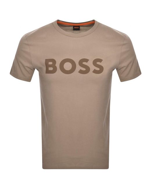 Boss Brown Boss Thinking 1 Logo T Shirt for men
