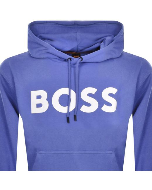 Boss Blue Boss We Basic Logo Hoodie for men