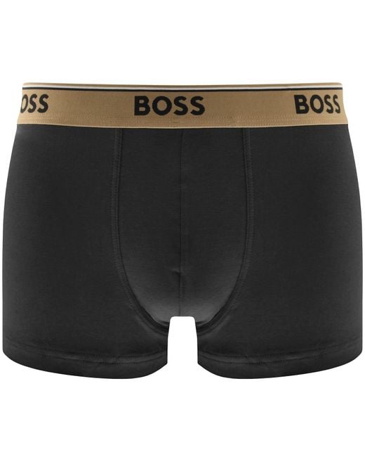 BOSS BUSINESS Black Boss Underwear 3 Pack Power Trunks for men