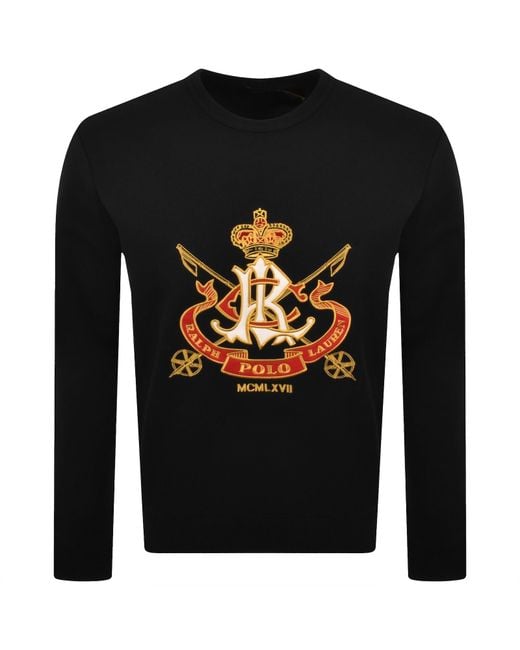 Ralph Lauren Black Crest Sweatshirt for men