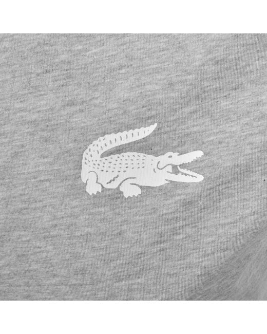 Lacoste Gray Loungewear Logo T Shirt Marl for men