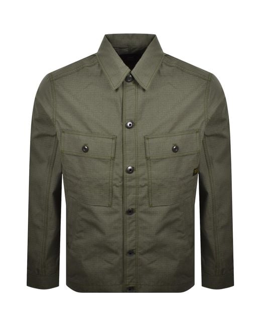 G-Star Green G-Star Mosa Denim Overshirt for men