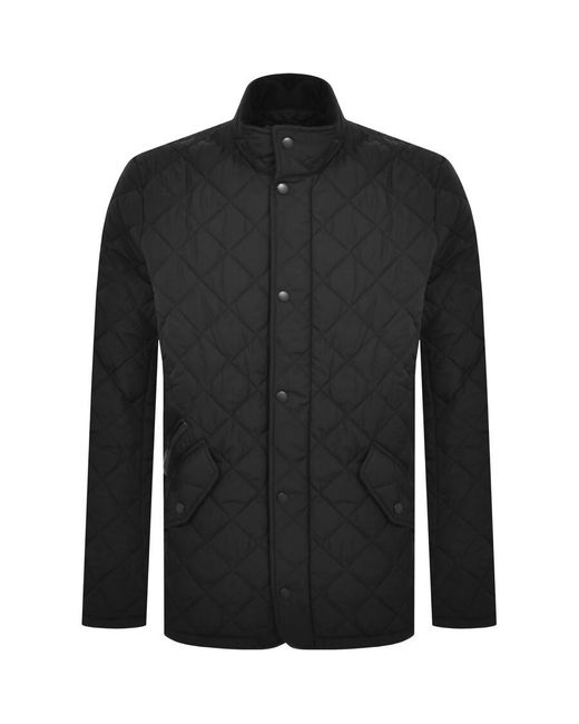 Barbour Black Chelsea Sports Quilt Jacket for men