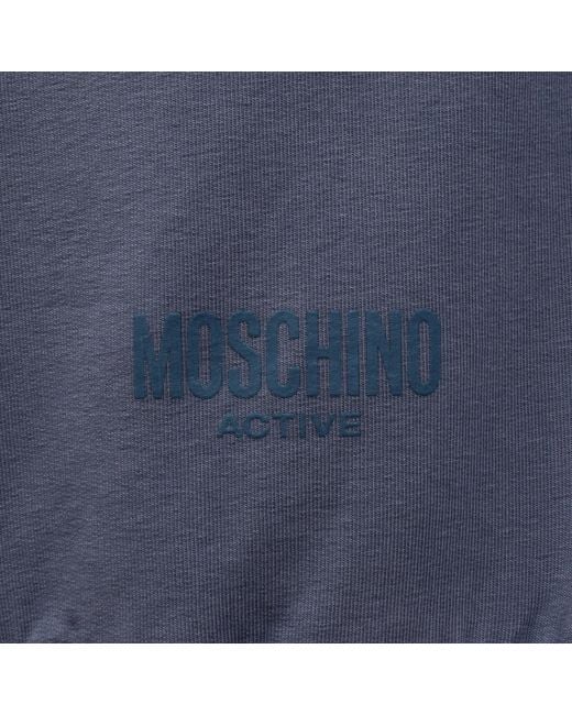 Moschino Blue Active Logo Tape Sweatshirt for men