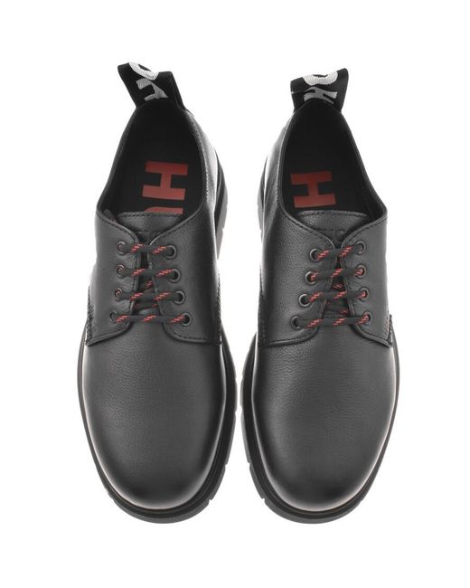 HUGO Black Ryan Derb Shoes for men