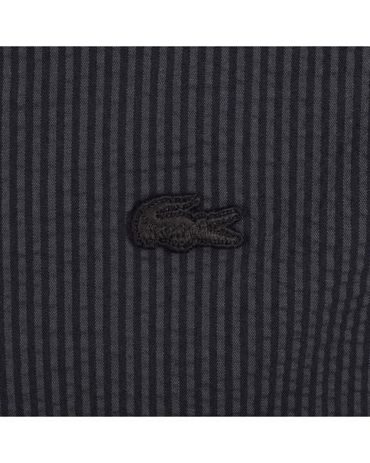 Lacoste Black Relaxed Fit Seersucker Shirt for men